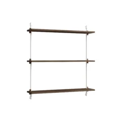 Wall Shelving Standard, smoked oak/white