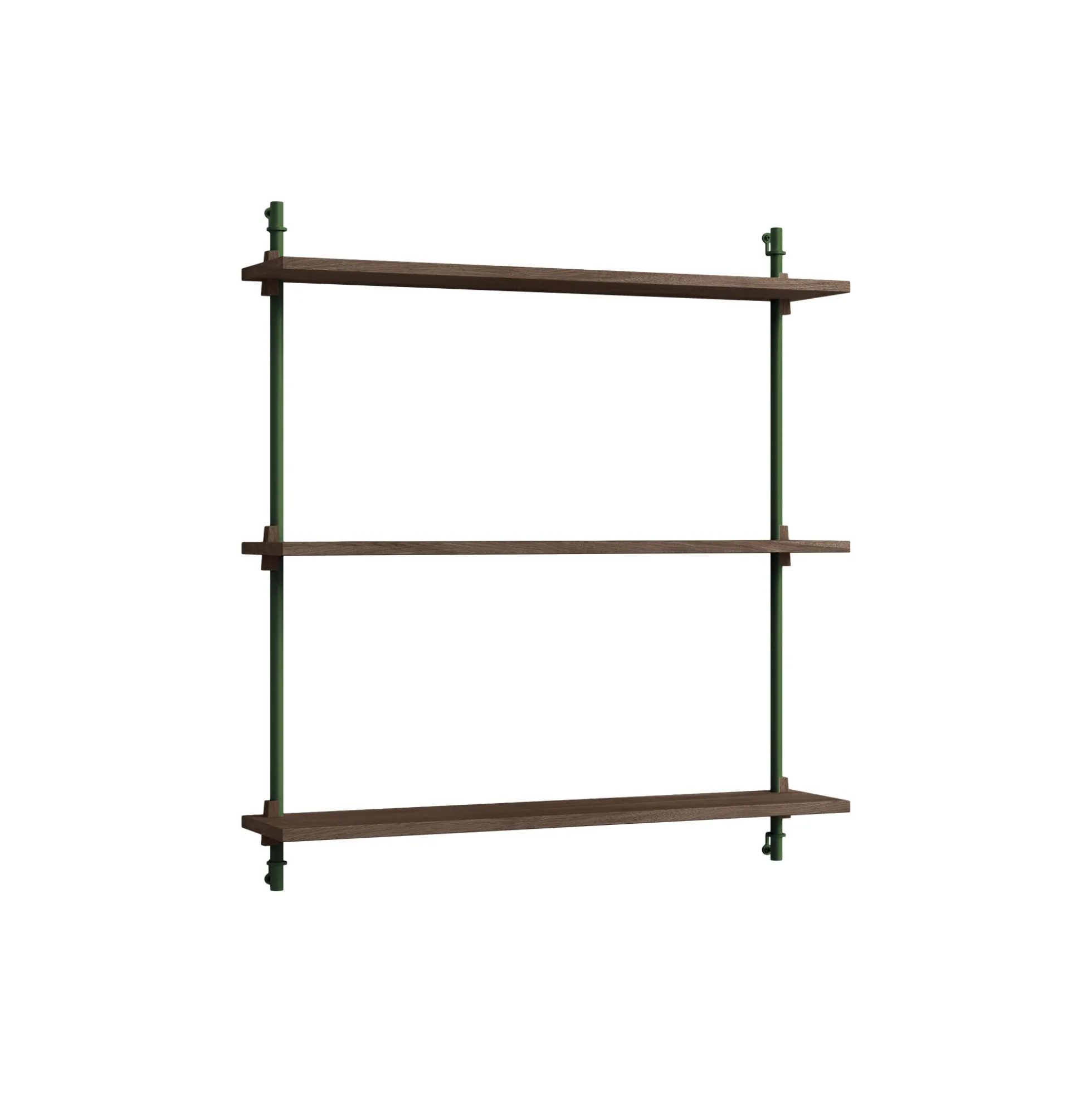 Wall Shelving Standard, smoked oak/pine green
