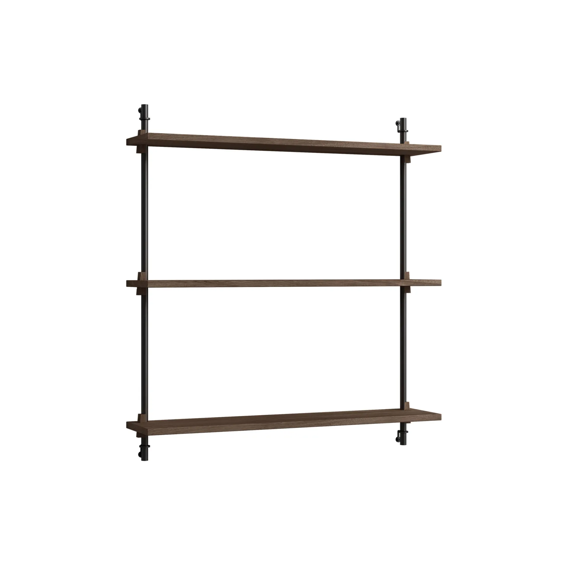 Wall Shelving Standard, smoked oak/black