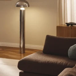 Walter Retro Floor Lamp, chrome