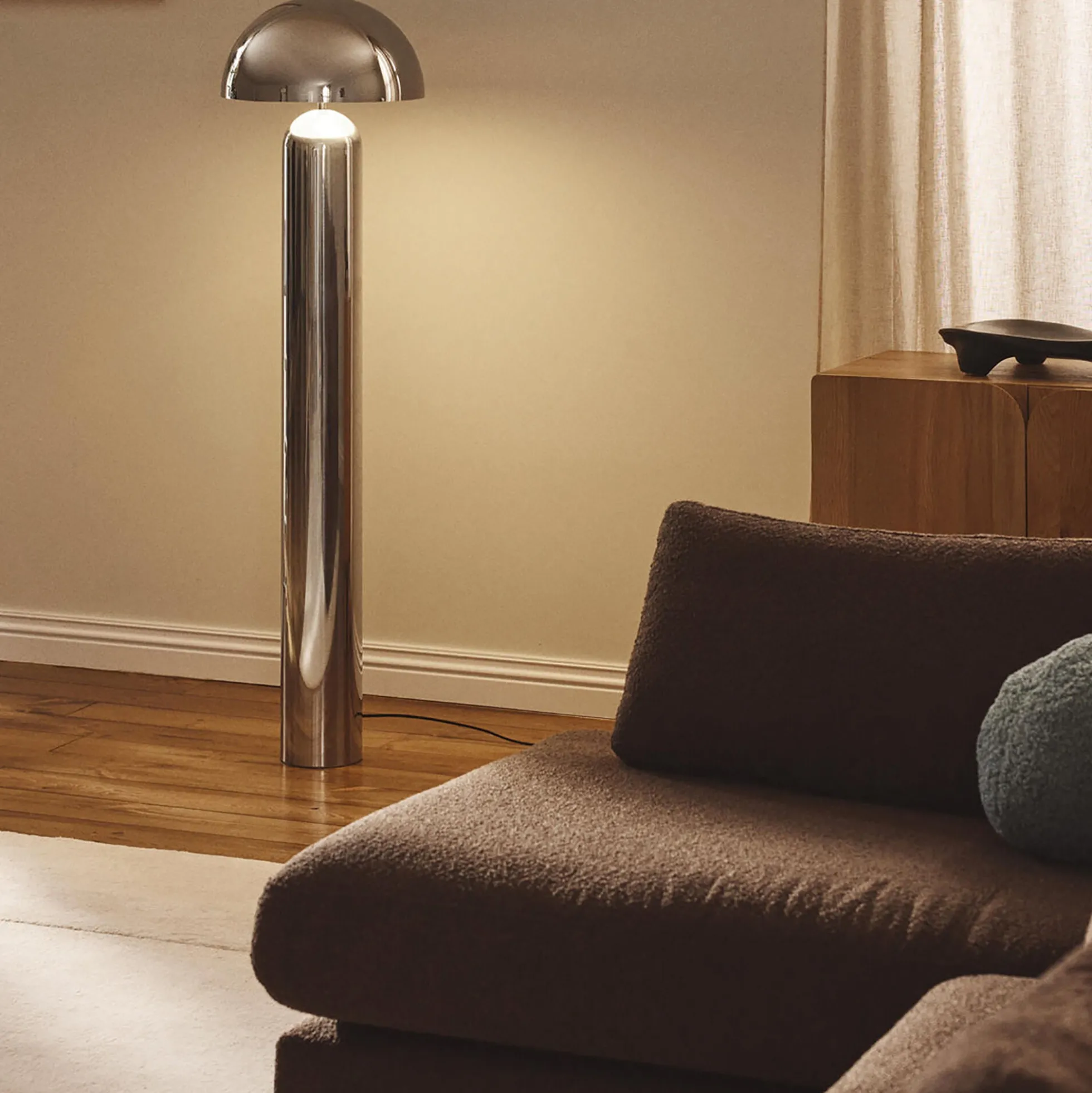 Walter Retro Floor Lamp, chrome