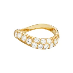 Wave Pave Combo Ring