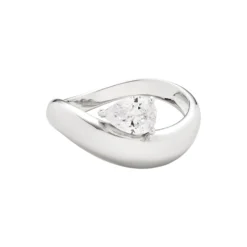 Wave Pear Ring