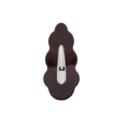 Wavy Bow Clip, brown
