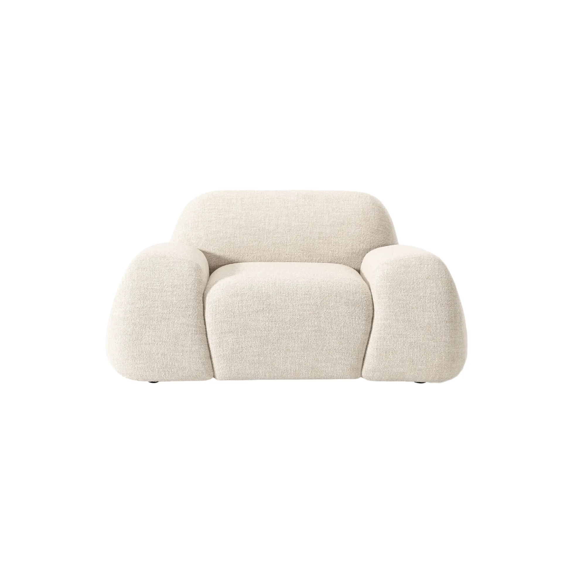 Wolke Lounge Chair, bouclé light beige