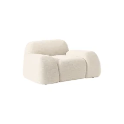 Wolke Lounge Chair, bouclé light beige