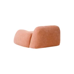 Wolke Lounge Chair, velvety woven terracotta