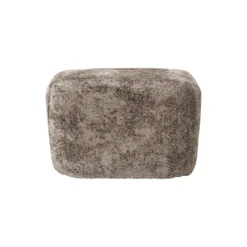 Wolke Ottoman, teddy bouclé taupe