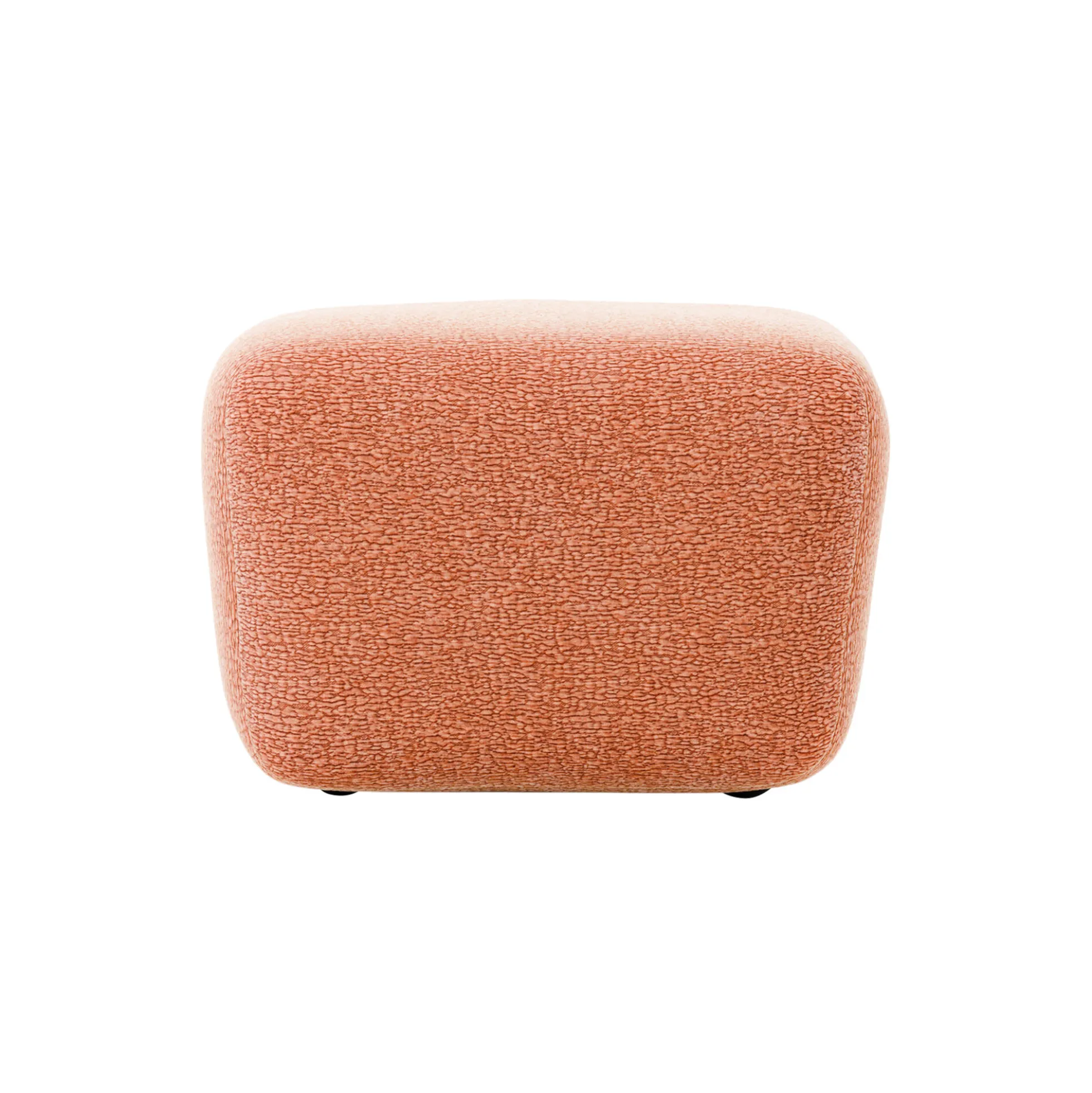 Wolke Ottoman, velvety woven terracotta