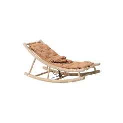 Wood baby & junior vippestol, eg/karamel
