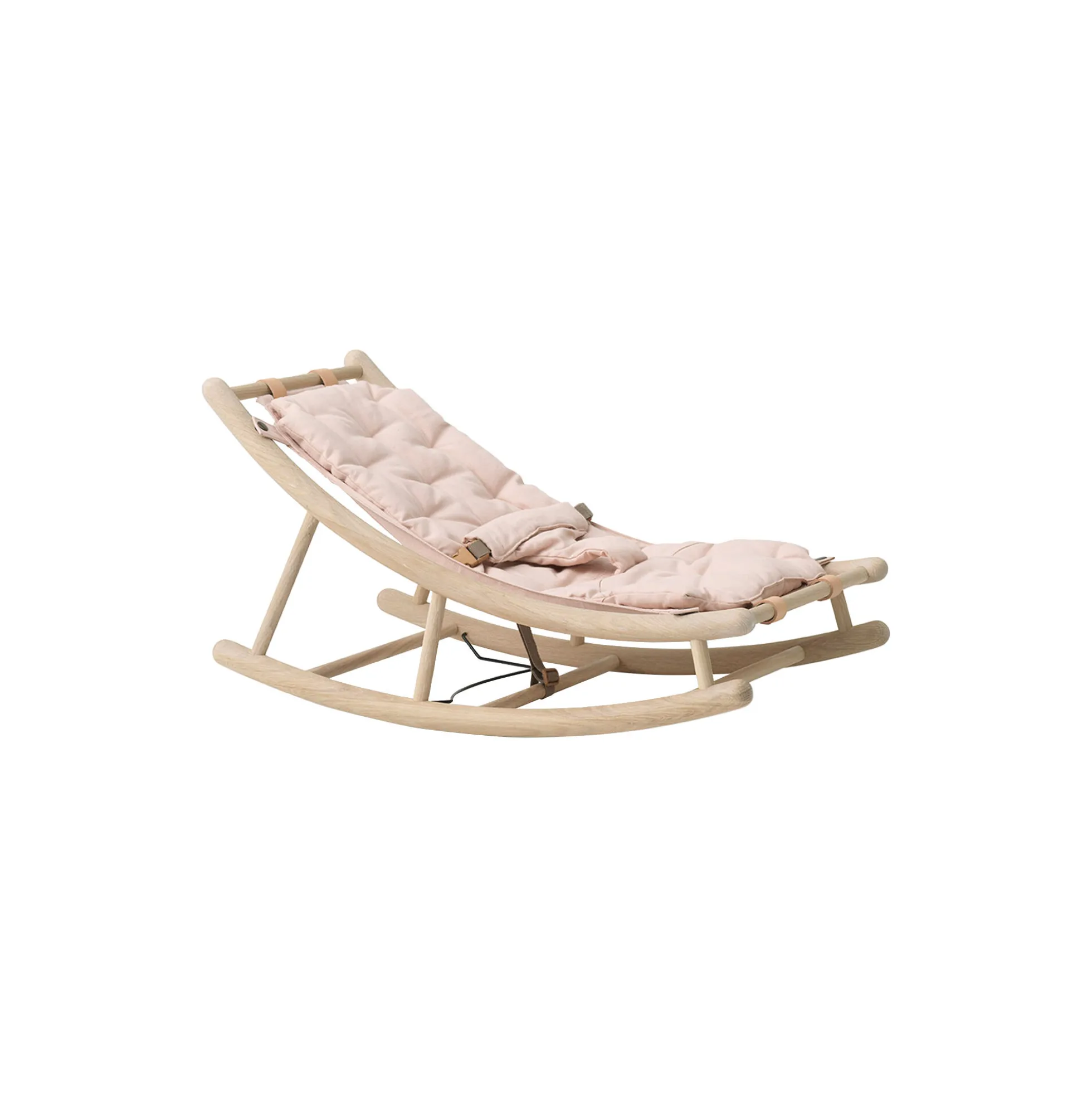 Wood baby & junior vippestol, eg/rosa