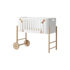 Wood co-sleeper inkl. ombyg til bænk, hvid/eg