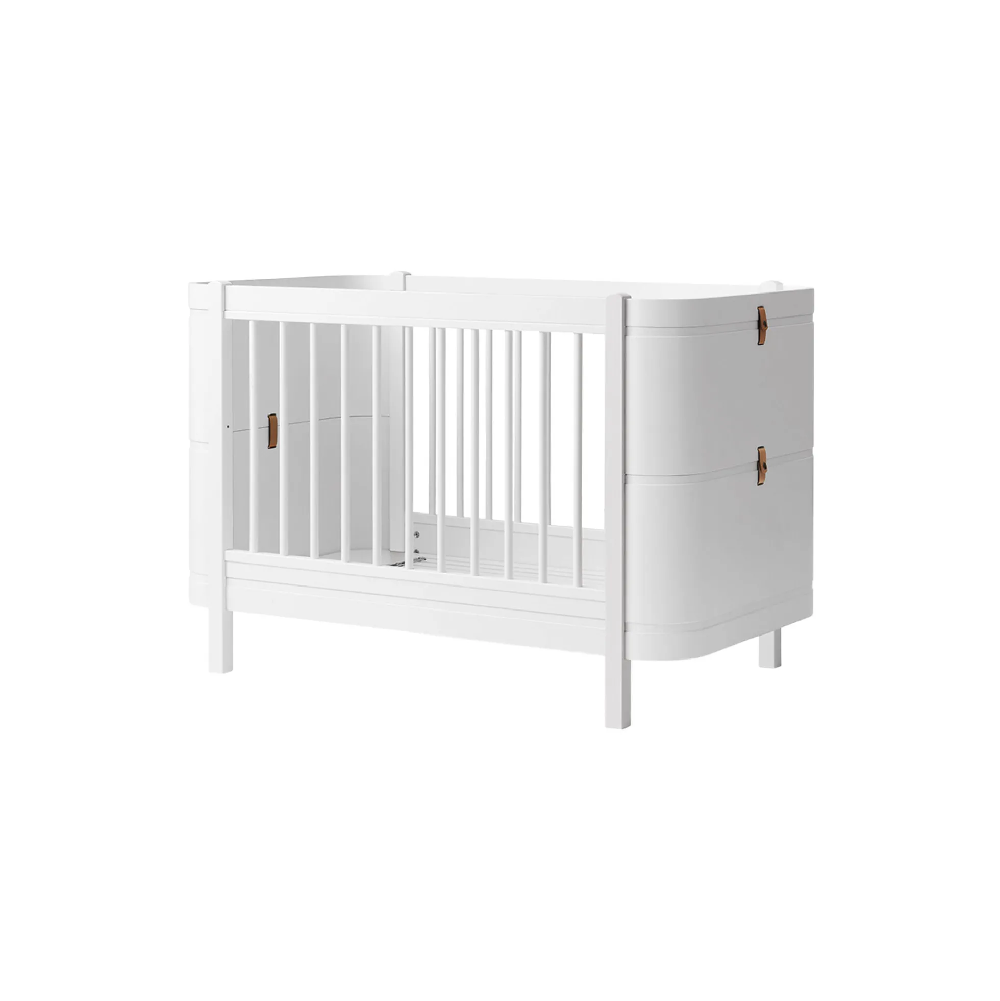 Wood Mini+ tremmeseng ekskl. junior kit 68x122 cm, hvid