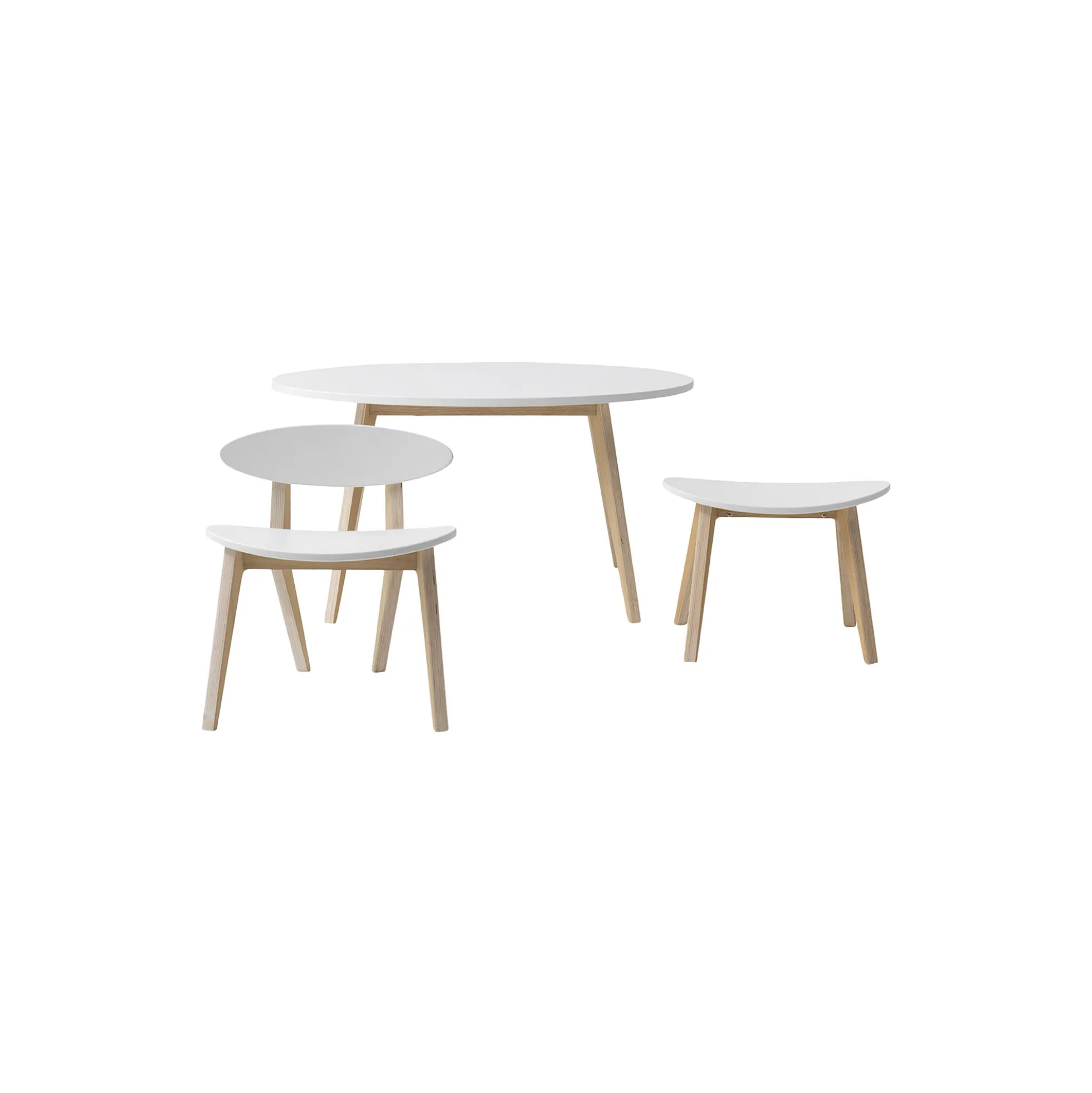 Wood PingPong stol, hvid/eg