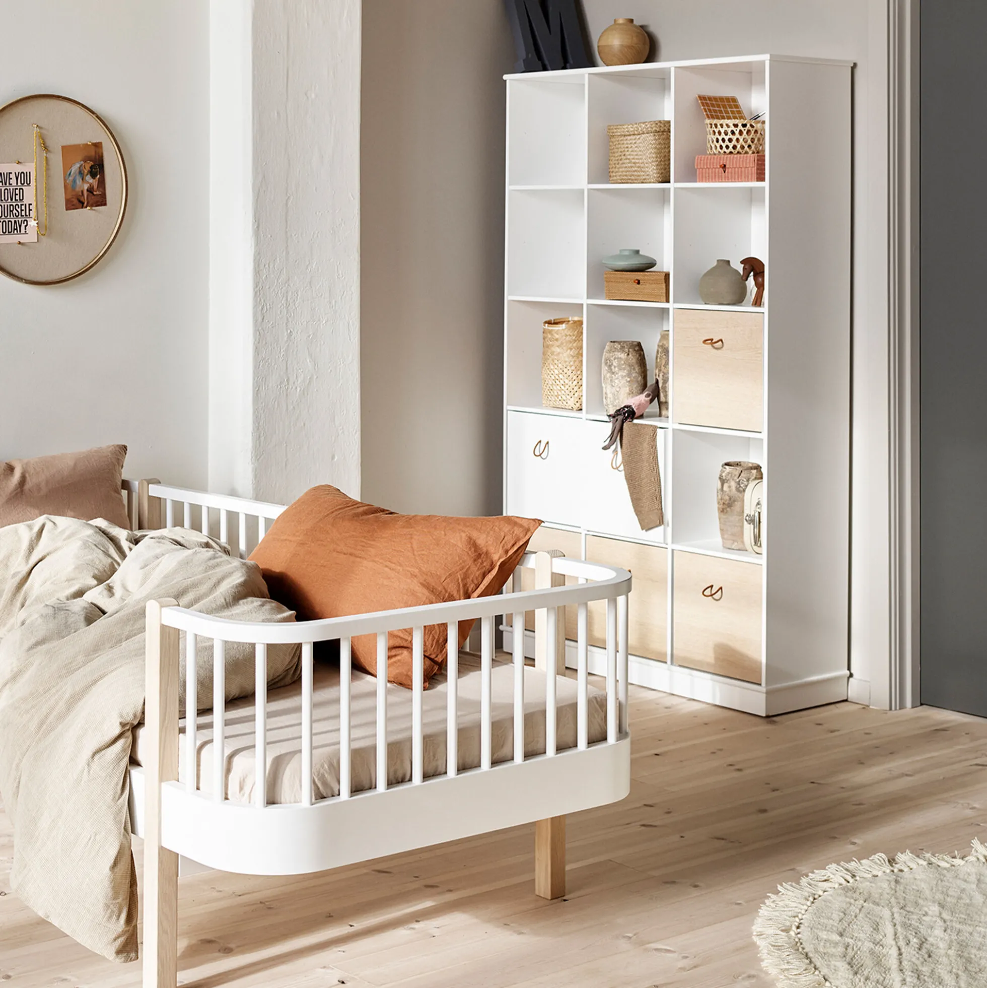 Wood reol 3x5 lodret med sokkel