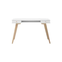 Wood skrivebord 72,6 cm, hvid/eg