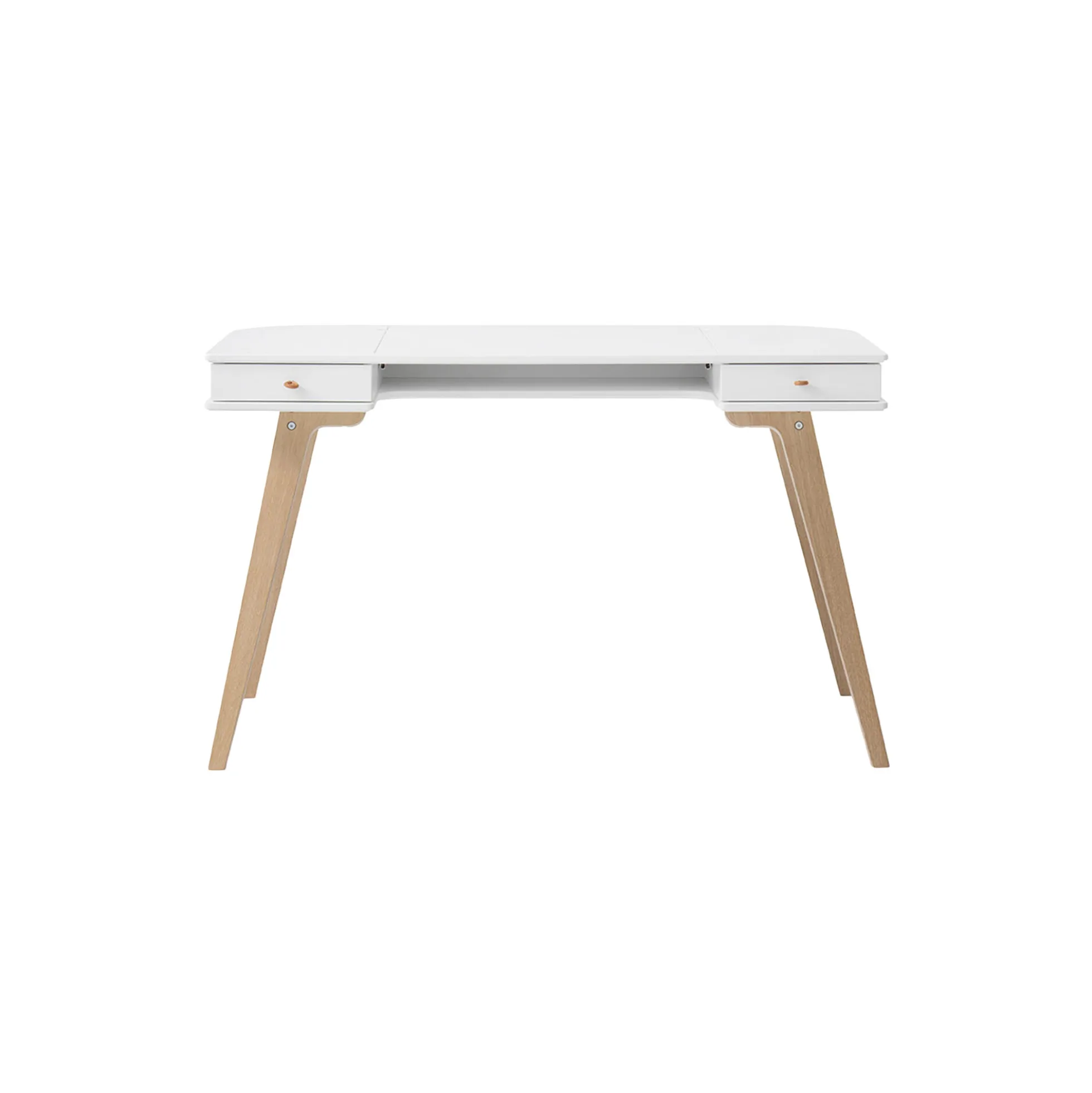 Wood skrivebord 72,6 cm, hvid/eg