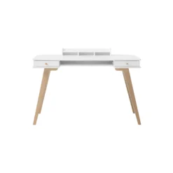 Wood skrivebord 72,6 cm, hvid/eg