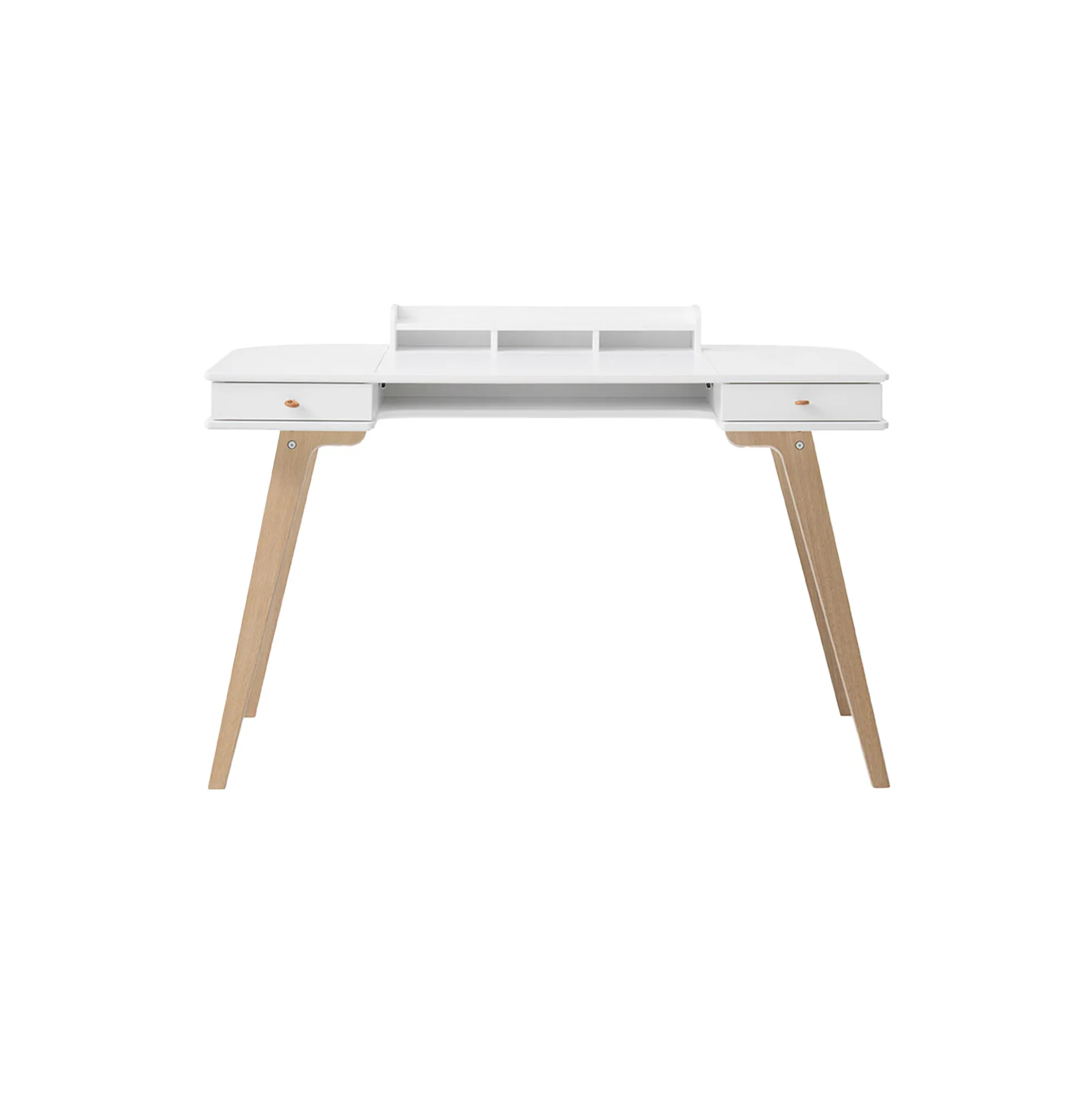 Wood skrivebord 72,6 cm, hvid/eg