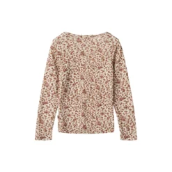 Wool T-Shirt L/S Alfie, 2475 rose flowers
