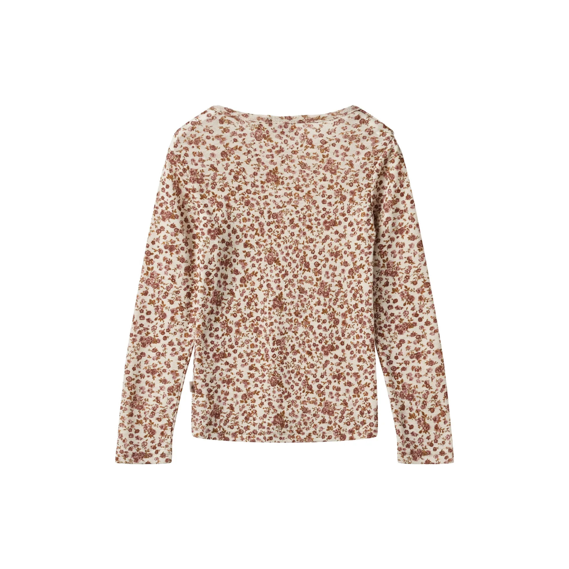 Wool T-Shirt L/S Alfie, 2475 rose flowers