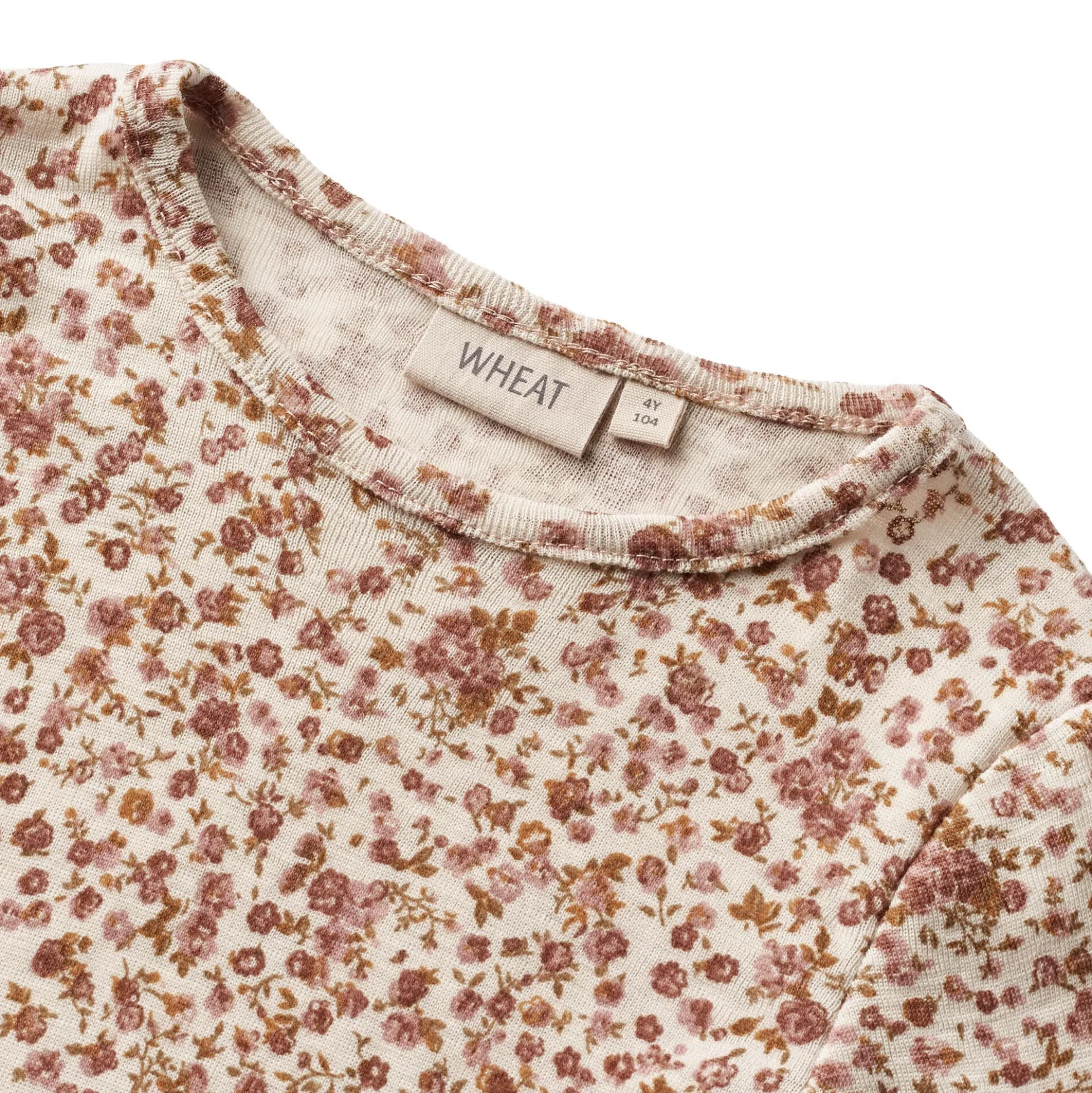 Wool T-Shirt L/S Alfie, 2475 rose flowers
