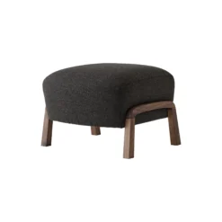 Wulff ATD2 Lounge Chair and ATD3 Pouf, hallingdal 376/oiled walnut