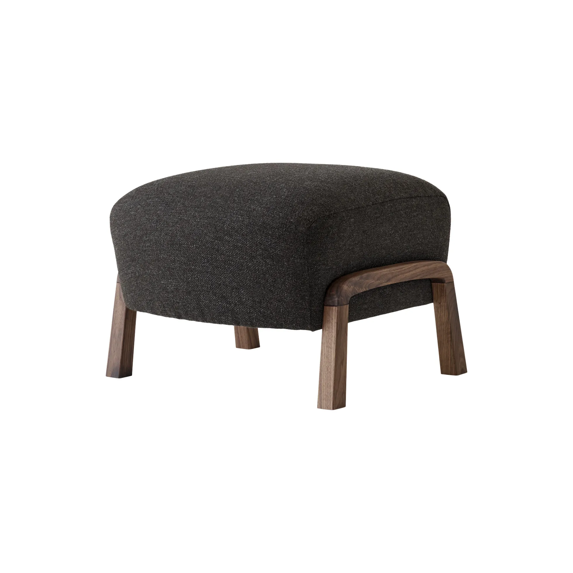 Wulff ATD2 Lounge Chair and ATD3 Pouf, hallingdal 376/oiled walnut