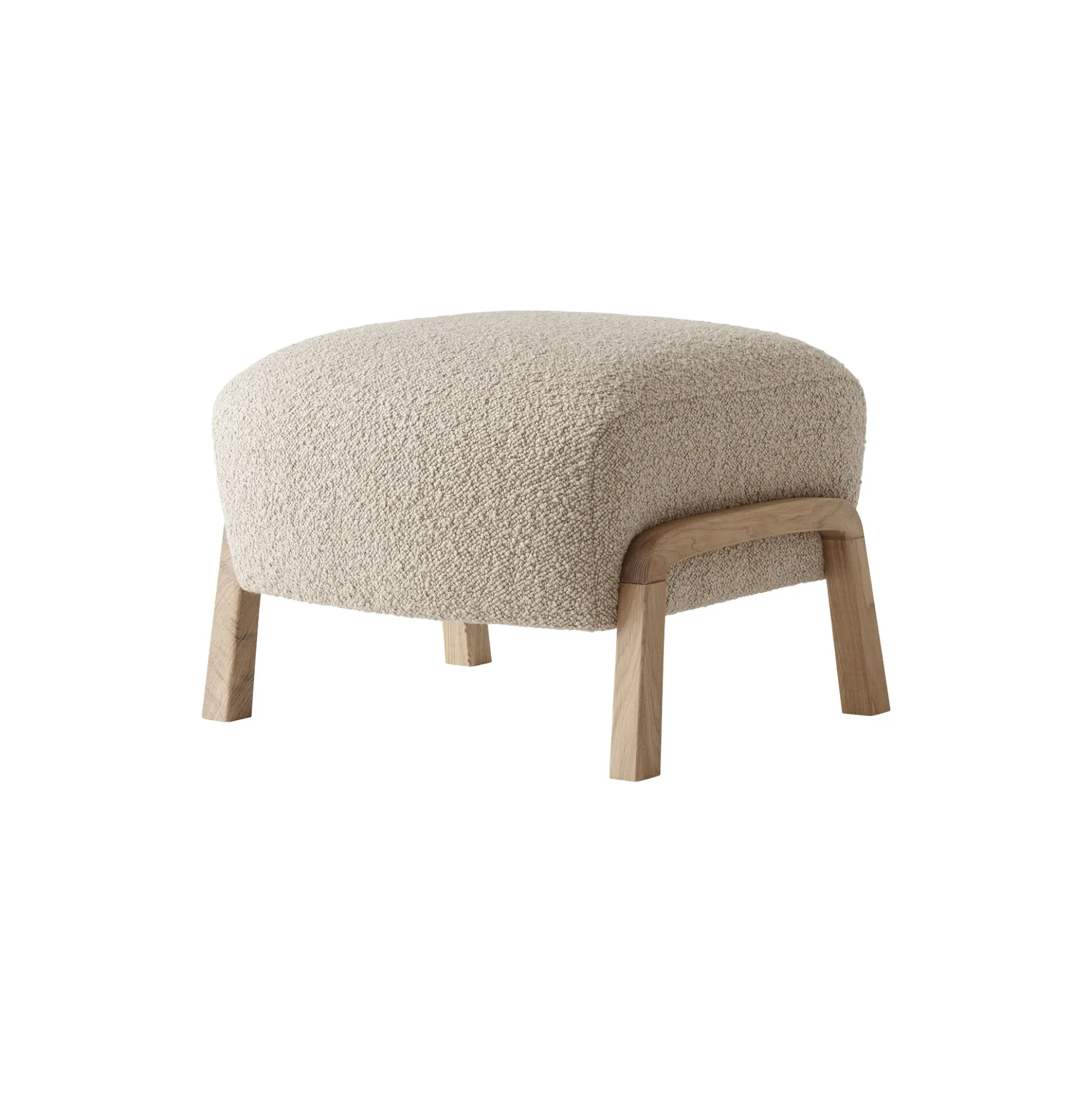 Wulff ATD2 Lounge Chair and ATD3 Pouf, Karakorum 003/oiled oak