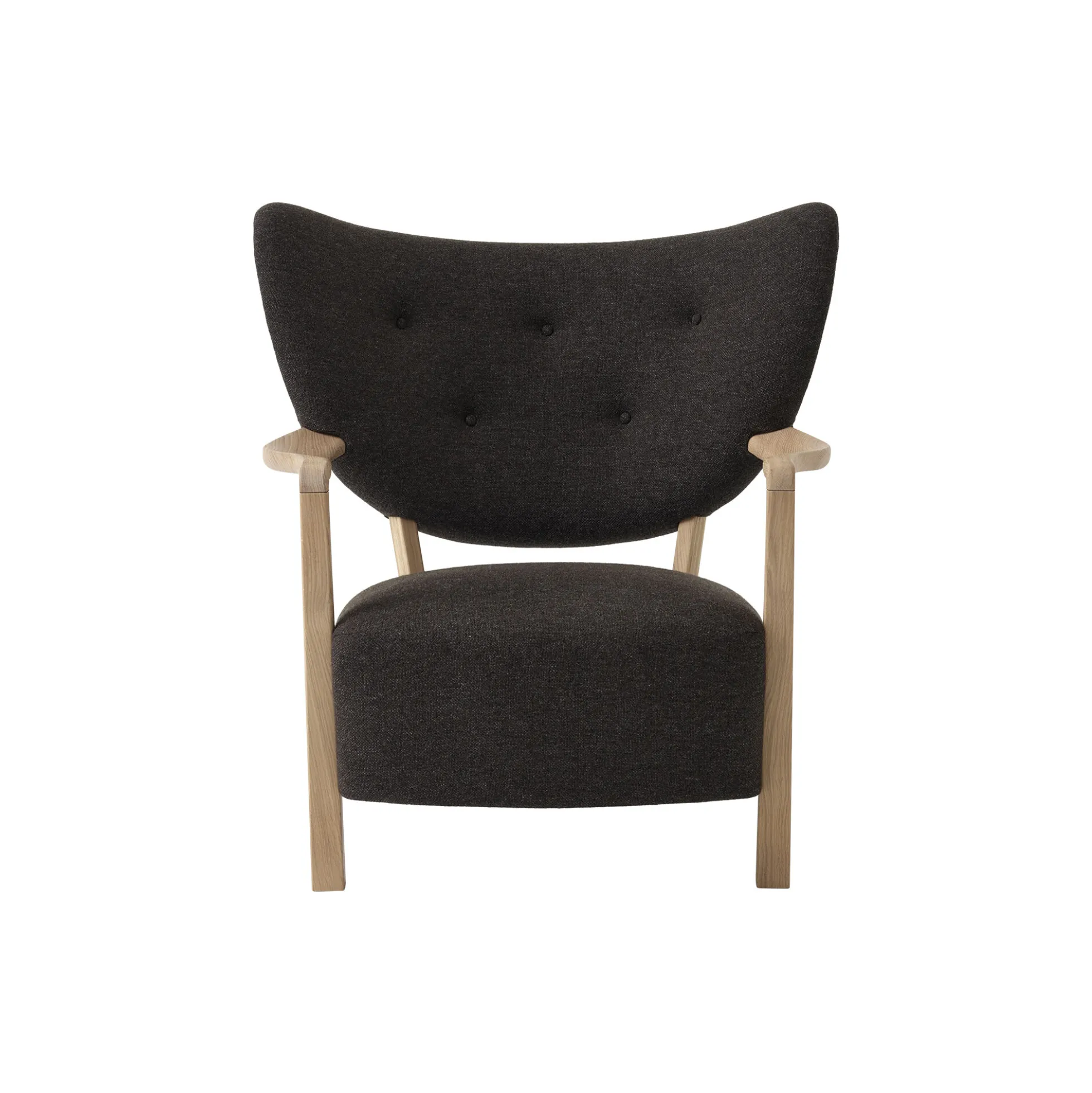 Wulff ATD2 Lounge Chair and ATD3 Pouf, hallingdal 376/oiled oak