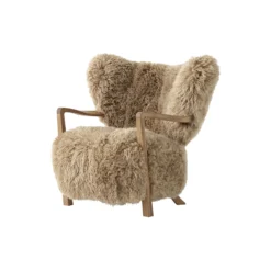 Wulff ATD2 Lounge Chair, sheepskin honey/oiled oak