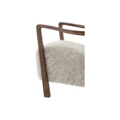 Wulff ATD2 Lounge Chair, sheepskin moonlight/oiled walnut