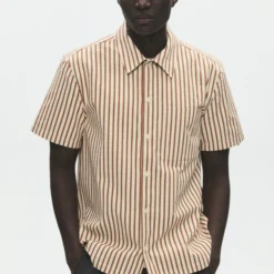 WWAdrian SS Shirt, ginger bread stripe