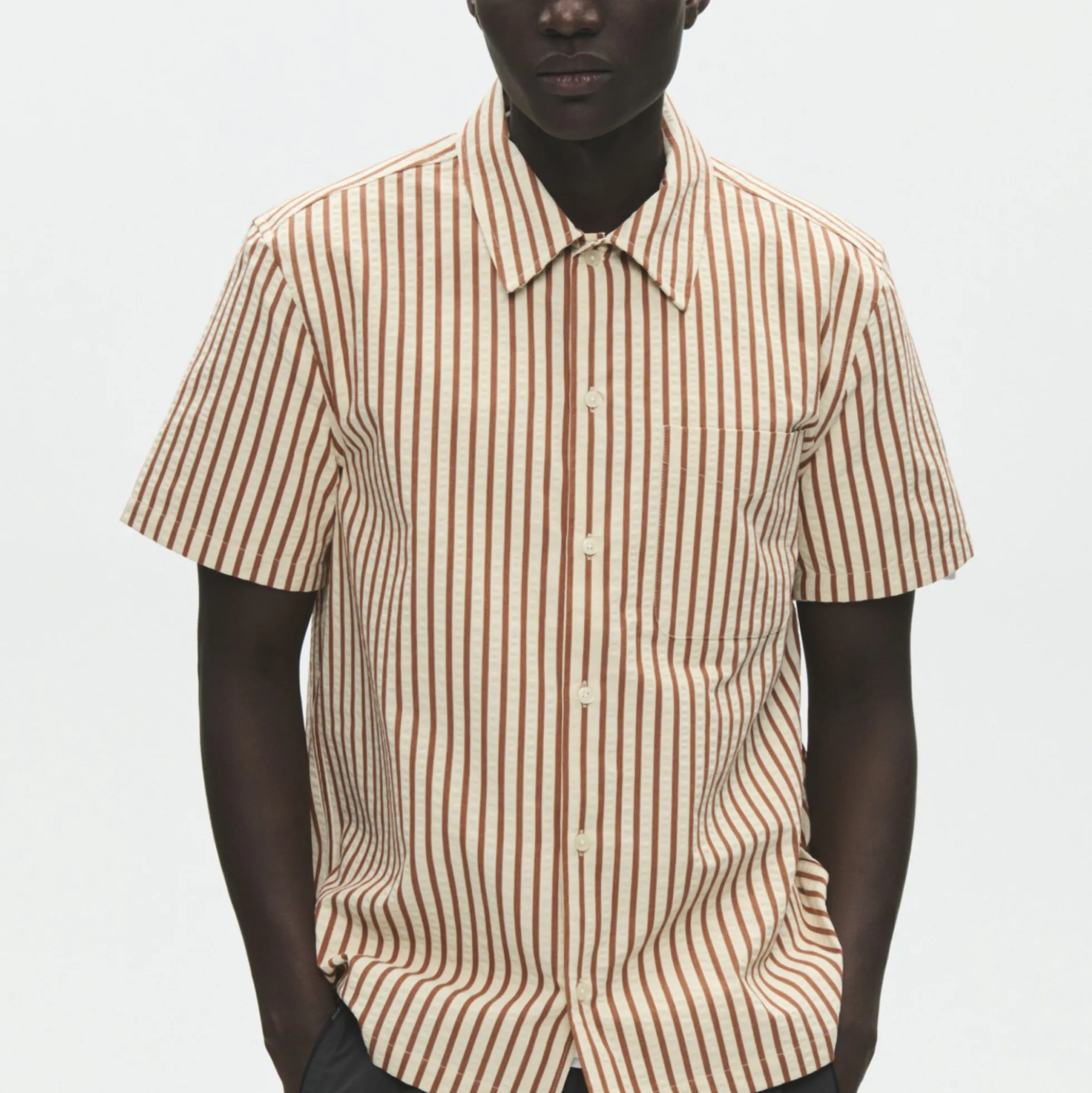 WWAdrian SS Shirt, ginger bread stripe