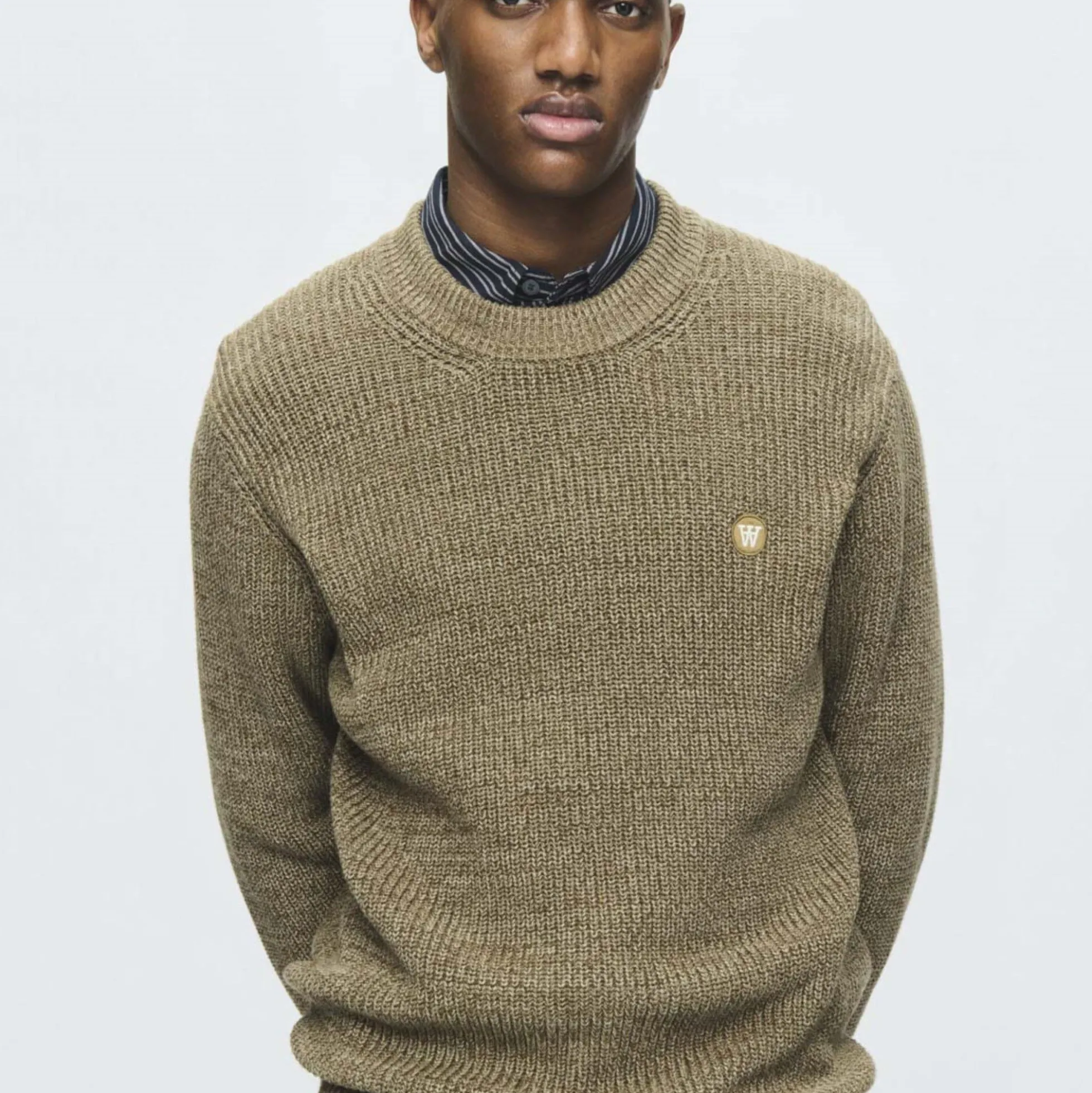 WWHalum crew neck, desert palm melange