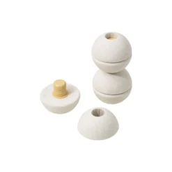 3 x skumbolde, sand grey/honey yellow