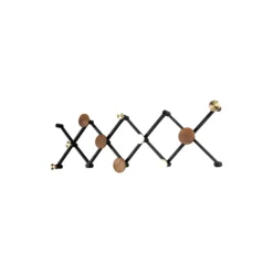 X•TEND knagerække, sort/valnød