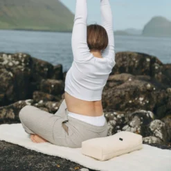 Yoga meditationshynde, råhvid